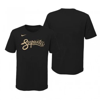 Youth Arizona Diamondbacks Black Wordmark T-Shirt 2021 City Connect