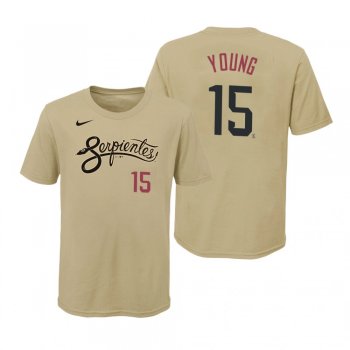 Youth Arizona Diamondbacks Andrew Young Gold Name Number T-Shirt 2021 City Connect