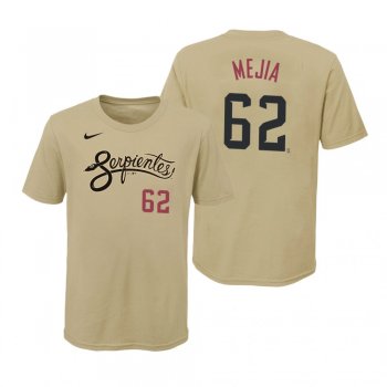 Youth Arizona Diamondbacks Humberto Mejia Gold Name Number T-Shirt 2021 City Connect