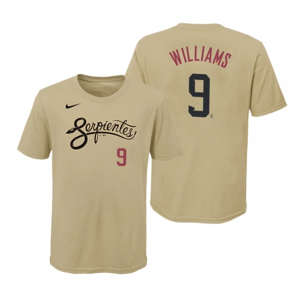 Youth Arizona Diamondbacks Matt Williams Gold Name Number T-Shirt 2021 City Connect