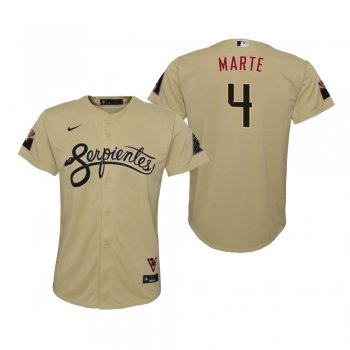 Youth Arizona Diamondbacks Ketel Marte Nike Gold 2021 City Connect Replica Jersey