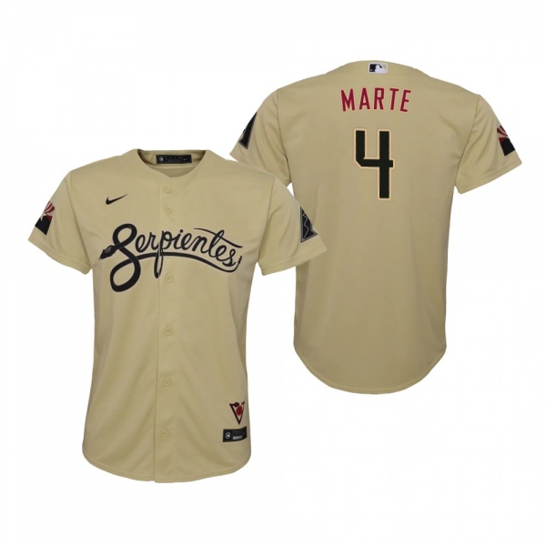 Youth Arizona Diamondbacks Ketel Marte Nike Gold 2021 City Connect Replica Jersey