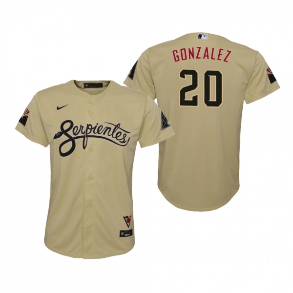 Youth Arizona Diamondbacks Luis Gonzalez Nike Gold 2021 City Connect Replica Jersey