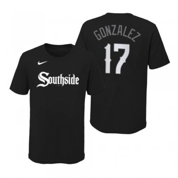 Youth Chicago White Sox Luis Gonzalez Black Wordmark T-Shirt 2021 City Connect