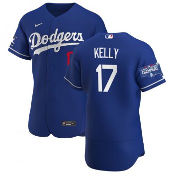 Men's joe kelly Dodgers 2020 World series champion authentic jersey blue