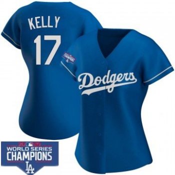 Women's joe kelly Dodgers 2020 ws champion jersey blue