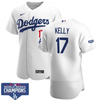 Men's joe kelly Dodgers 2020 World series champion authentic jersey white