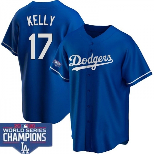 Men's joe kelly Dodgers 2020 world series champion jersey royal blue