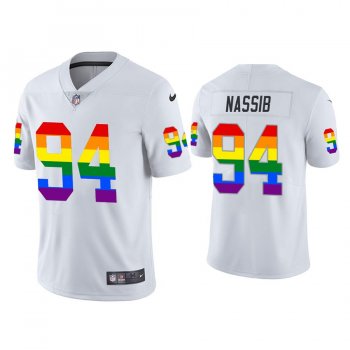 Las Vegas Raiders #94 Carl Nassib Jersey White LGBT Limited - All Stitched