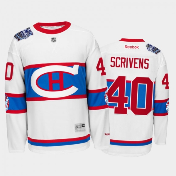 Men Montreal Canadiens Ben Scrivens #40 Throwback to World White Winter Classic Jersey