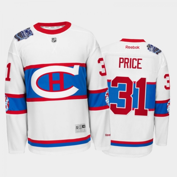 Men Montreal Canadiens Carey Price #31 Throwback to World White Winter Classic Jersey