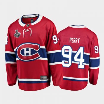 Men Montreal Canadiens Corey Perry #94 2021 Stanley Cup Final Red Home Jersey