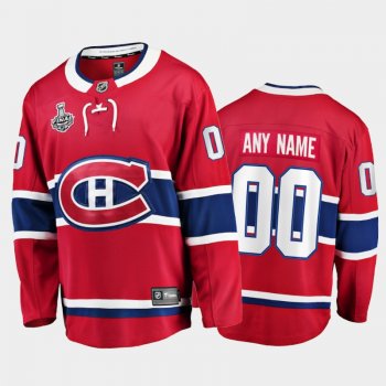 Montreal Canadiens #00 Custom 2021 Stanley Cup Final Red Home Jersey