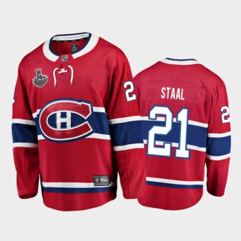 Men Montreal Canadiens Eric Staal #21 2021 Stanley Cup Final Red Home Jersey