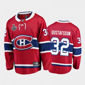 Men Montreal Canadiens Erik Gustafsson #32 2021 Stanley Cup Final Red Home Jersey