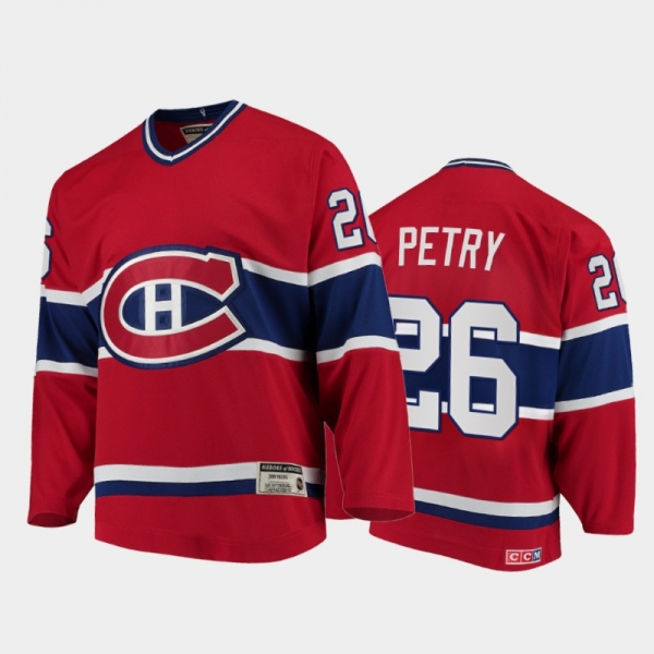 Canadiens Jeff Petry #26 Authentic Throwback Heroes of Hockey Red Jersey