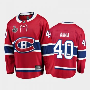 Men Montreal Canadiens Joel Armia #40 2021 Stanley Cup Final Red Home Jersey