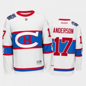 Men Montreal Canadiens Josh Anderson #17 Throwback to World White Winter Classic Jersey