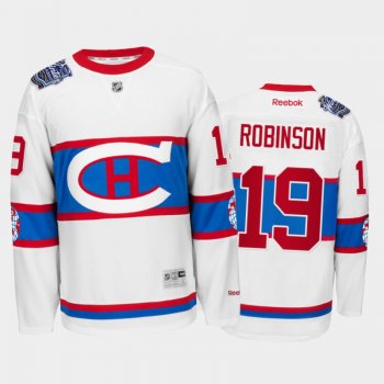 Men Montreal Canadiens Larry Robinson #19 Throwback to World White Winter Classic Jersey