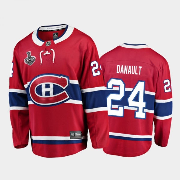 Men Montreal Canadiens Phillip Danault #24 2021 Stanley Cup Final Red Home Jersey