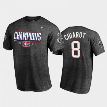 Men Montreal Canadiens Ben Chiarot #8 2021 Stanley Cup Semifinal Champions Charcoal T-Shirt