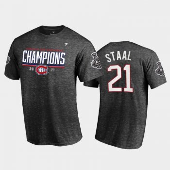 Men Montreal Canadiens Eric Staal #21 2021 Stanley Cup Semifinal Champions Charcoal T-Shirt