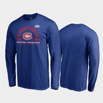 Men Montreal Canadiens 2021 Stanley Cup Final Zone Long Sleeve Navy T-Shirt