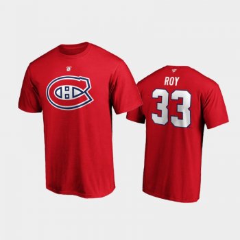 Men's Montreal Canadiens Patrick Roy #33 Retired Player Red T-Shirt