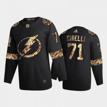 Tampa Bay Lightning Anthony Cirelli #71 Python Skin Black 2021 Exclusive Edition Jersey