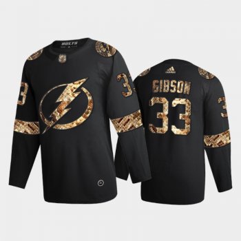 Tampa Bay Lightning Christopher Gibson #33 Python Skin Black 2021 Exclusive Edition Jersey