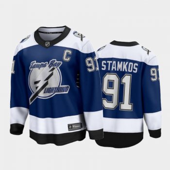 Men's Tampa Bay Lightning Steven Stamkos #91 Reverse Retro Royal 2020-21 Special Edition Jersey