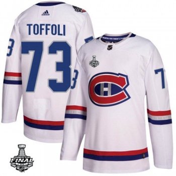 Men's Montreal Canadiens Tyler Toffoli White 100th 2021 Stanley Cup Jersey