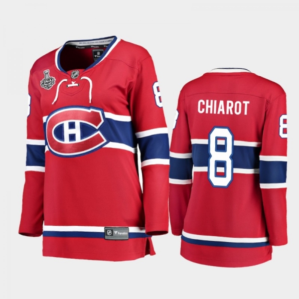 Women Montreal Canadiens Ben Chiarot #8 2021 Stanley Cup Final Home Jersey - Red