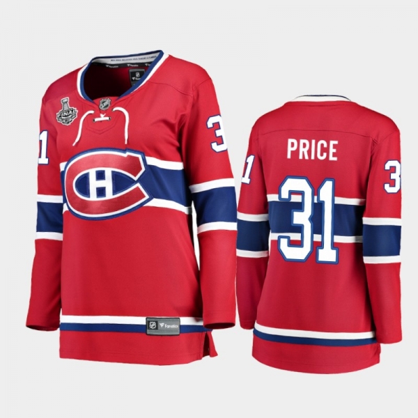 Women Montreal Canadiens Carey Price #31 2021 Stanley Cup Final Home Jersey - Red