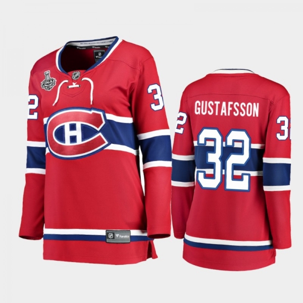 Women Montreal Canadiens Erik Gustafsson #32 2021 Stanley Cup Final Home Jersey - Red