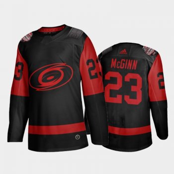 Men Carolina Hurricanes Brock McGinn #23 2021 Stadium Series Black Jersey