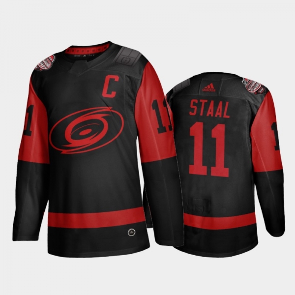 Men Carolina Hurricanes Jordan Staal #11 2021 Stadium Series Black Jersey