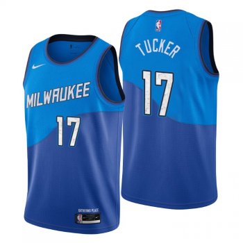 Milwaukee Bucks #17 P.J. Tucker Swingman Blue Jersey City Edition 2021