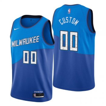 Milwaukee Bucks #00 Rodions Kurucs Swingman Blue Jersey City Edition 2021