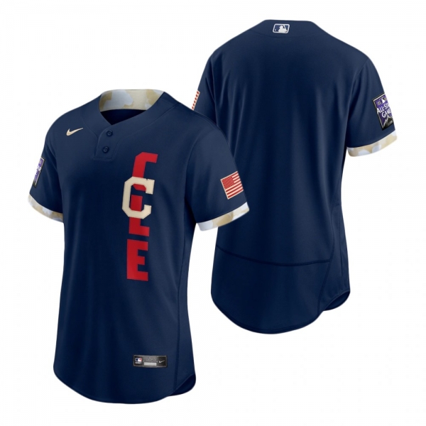 Men's Cleveland Indians Navy 2021 MLB All-Star Game Authentic Jersey