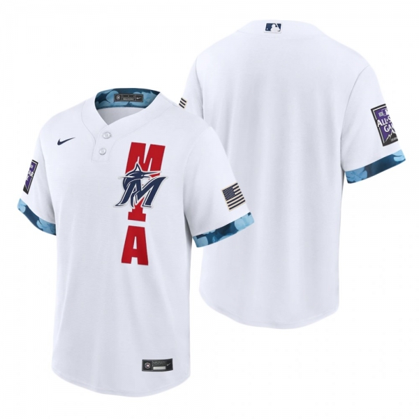 Miami Marlins White 2021 MLB All-Star Game Replica Jersey