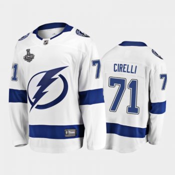 Tampa Bay Lightning #71 Anthony Cirelli 2021 Stanley Cup Final White Away Jersey