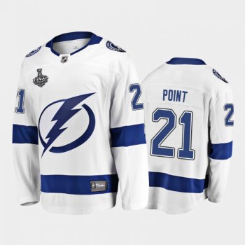 Tampa Bay Lightning #21 Brayden Point 2021 Stanley Cup Final White Away Jersey