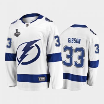 Tampa Bay Lightning #33 Christopher Gibson 2021 Stanley Cup Final White Away Jersey