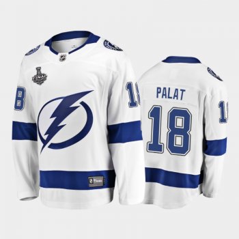 Tampa Bay Lightning #18 Ondrej Palat 2021 Stanley Cup Final White Away Jersey