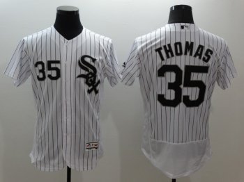 MLB Chicago White Sox 35 Frank Thomas White Flexbase Men Jersey