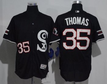 MLB Chicago White Sox 35 Frank Thomas Black Retro 2016 Flexbase Men Jersey