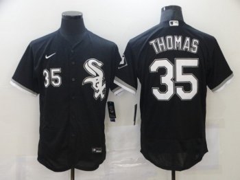 MLB Chicago White Sox 35 Frank Thomas Black New Flexbase Men Jersey