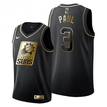 Chris Paul #3 Phoenix Suns Golden Edition Black Jersey