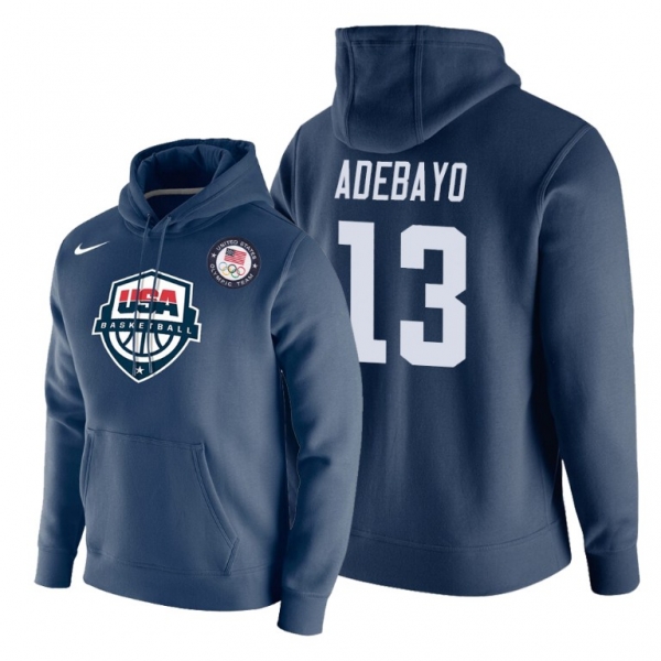 Bam Adebayo USA Basketball #13 2021 Tokyo Olympics Navy Hoodie